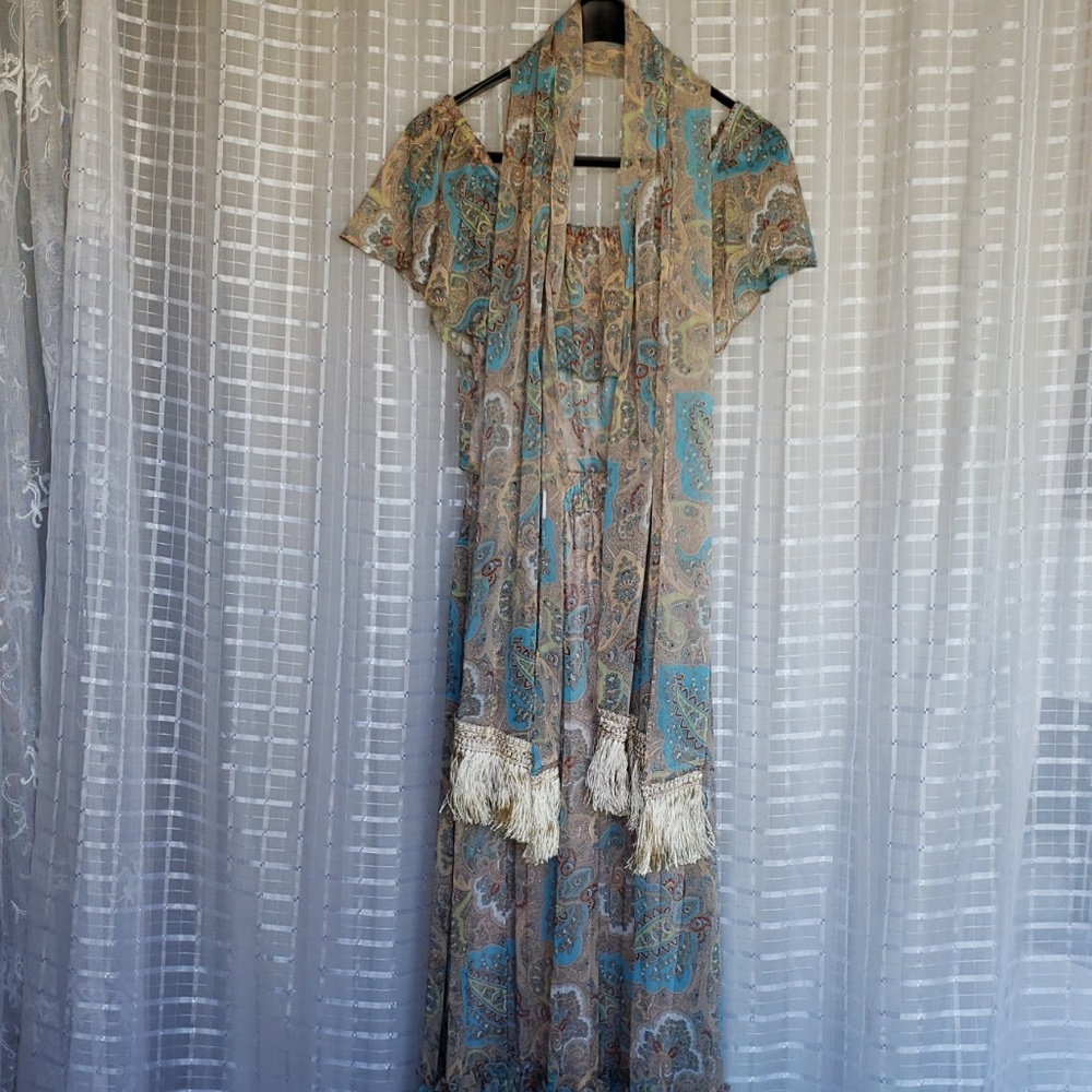 Long dress with  scarf
